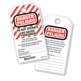 TARJETA LAMINADAS DO NOT OPERARATE / NO OPERAR PQT X 12UND MASTER LOCK 497AX